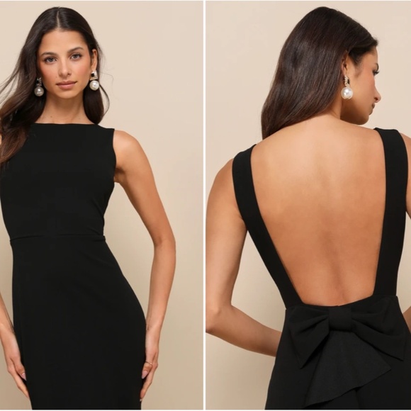 Lulu's Elegant Black Evening Gown - Picture 4 of 4